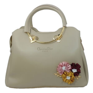 Best Stylish Flower Design Grey Handbag