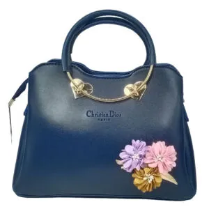 Best Stylish Flower Design Blue Handbag