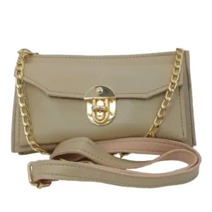 Grey Golden Chain Woman Wallet